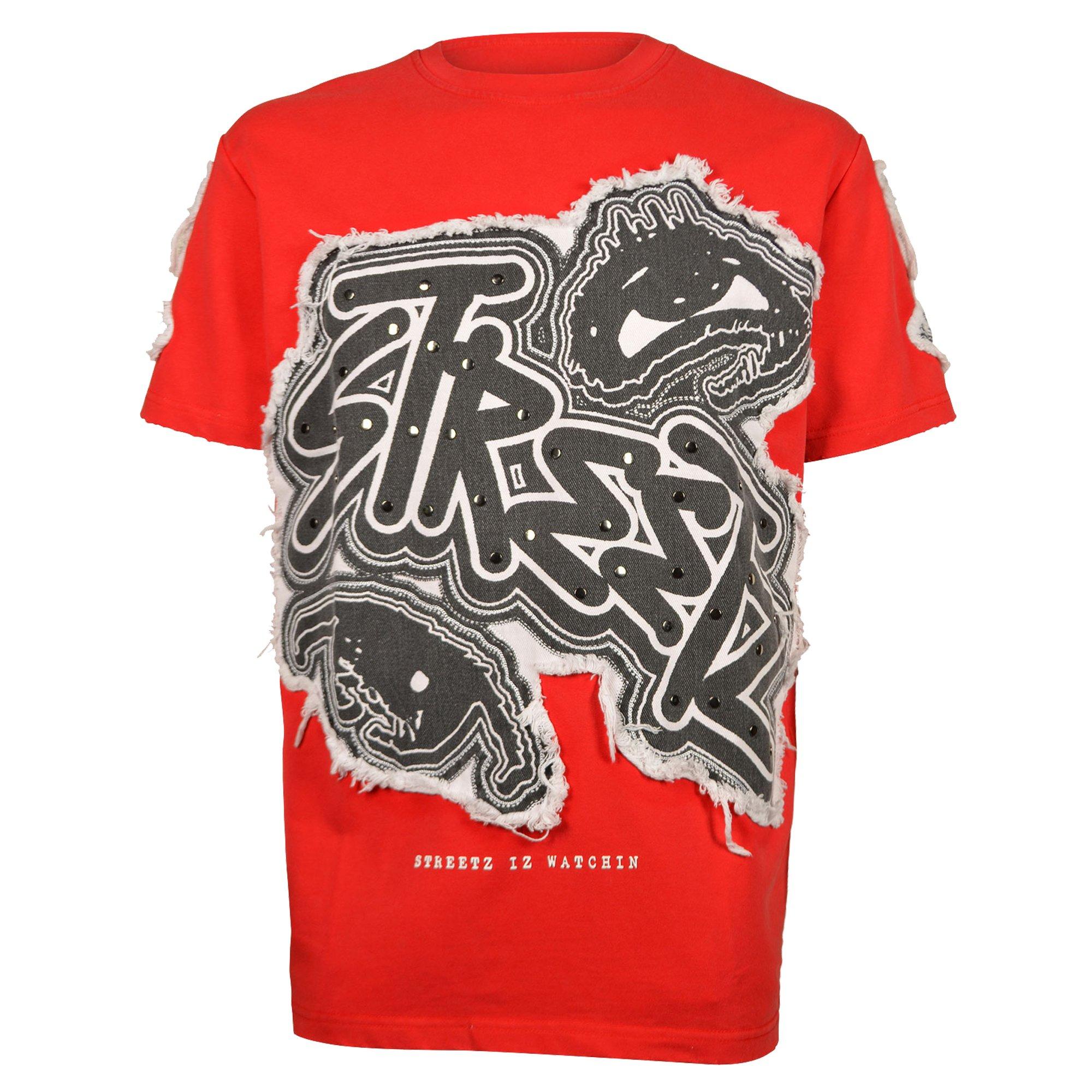 Streetz Iz Watchin Men's Tapestry Tee - Red - RED
